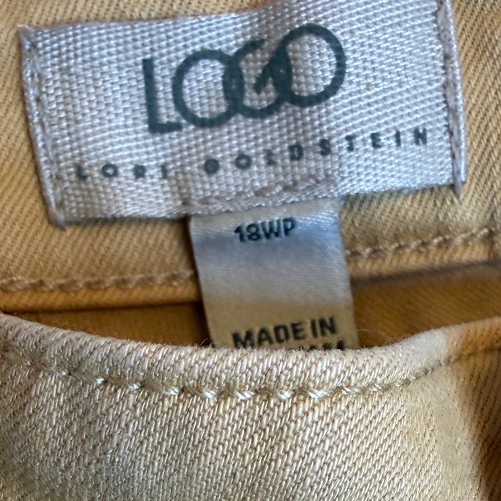 LOGO KHAKI Yellow‎ Denim Barrel Pants Size 18 WP - Picture 6 of 8